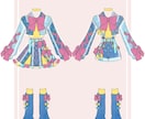 衣装デザインを描きます キャラクター/アイドル/舞台/コンセプトカフェなど イメージ2