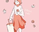 ポストカードサイズのイラスト作成します パステルカラー調の可愛いイラスト作成 イメージ1