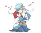 お好みなアニメ系人物カラーイラストを描きます プレゼント用や、イベント用イラストなどが必要な方へ イメージ1
