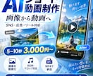 画像からAIショート動画を制作します 写真や画像を、SNSで使えるAIショート動画に仕上げます イメージ1