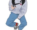 あなたの『最強コーデ』をイラストにします アイコンに使えるイラストを描きます◎ イメージ2