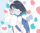シンプルめ背景のオリジナルイラスト作成します 歌ってみた/オリジナルMV等のイラストを制作します イメージ3