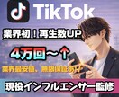 業界初サービスTikTok再生数4万回増加します 業界初！現役インフルエンサーが運用サポート+ミニコンサル付き イメージ1