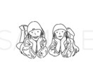 幸せを残す記念似顔絵・線画イラスト描きます データお渡し、プレゼントや印刷したり、待ち受けにしても◎ イメージ4