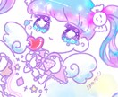 最短3日！！ゆめかわいい☆イラスト描きます ＳＮＳのアイコンや、ヘッダー、動画素材におすすめ☆ イメージ1