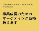 事業成長/売上UPのマーケティング戦略教えます 「とにかく何からどうやればいいかわからない」でも大丈夫です！ イメージ1