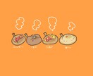 ちいちゃい食べ物や動物のデフォルメキャラ描きます SNSのアイコンやプレゼントにデフォルメイラストどうですか♪ イメージ2
