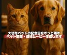 大切なペットの記念日・追悼ムービー制作します ペットを思い出をアート風ムービーに イメージ1
