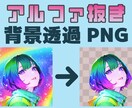 イラスト・キャラクター画像を【アルファ抜き】します イラストやキャラクターの背景透過してアルファつきPNG素材に イメージ1