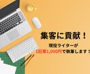 現役ライターが1記事1,000円で執筆します 初回購入者限定｜記事作成サービスをお試しください イメージ1