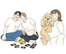 思い出のお写真をかわいいイラストにします シンプルでおしゃれだからずっと形に残る！ イメージ3