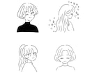 SNS用のアイコン・似顔絵作成します シンプルだけどおしゃれで目を引くアイコン作成に努めます！ イメージ1