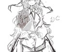 イラスト制作をしています 可愛い女の子のモノクロイラストを描きます。 イメージ2