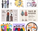 とっておきの絵柄でとっておきの1枚を贈ります ゆるかわレトロPOPに描く最高の1枚をお描きします イメージ4
