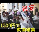 結婚式で使用する動画を格安で編集します あなたと私で、思い出をデザインで保存しましょう。 イメージ1