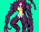 女の子モンスター描きます 女の子とモンスターの合体イラストを制作いたします イメージ1