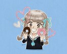 3名限定価格★90年代少女漫画風アイコン描きます あの日夢中になった物語のヒロインに。キラキラした瞳を描きます イメージ1