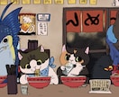 猫ちゃんの愉快な似顔絵を描きます 走り回ってる様なアグレッシブから凛としたおすましまで イメージ6