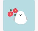 SNSアイコンに！動物とお花のイラストを描きます あなたのお好きな動物とお花を優しいタッチで仕上げます イメージ1
