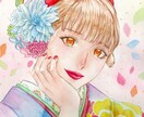 お好みのタッチ・画材で人物画を描きます プレゼントやアイコンなどに！商用利用も可！ イメージ1