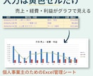 個人事業主のどんぶり勘定、シート1つで卒業できます 入力は黄色セルだけ。売上・経費・利益をグラフ化＋請求書つき イメージ1