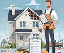 家屋の修理・解体・処分に関する見積作成をします 当社では、自然災害、老朽化、損害事故見積書類作成します イメージ1