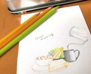 cafeのイラストを色鉛筆で描きます 色鉛筆で、手描きイラストです色鉛筆の優しいタッチのイラスト イメージ7