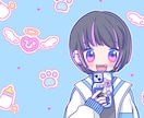 かわいい女の子や男の子のイラスト制作します SNS用画像/アイコン/配信活動/似顔絵などに イメージ3