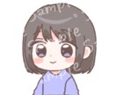 差分あり完成品アイコン向けイラスト販売します シンプルなほんわか女の子イラスト イメージ3