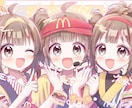 きゅるきゅるな可愛いイラストを描きます きらきらふわふわした絵柄で理想の絵を制作いたします! イメージ4