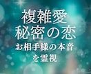 お相手様の本音を霊視し良い方向に導きます その恋、綺麗事では視ません。答えの出ない想い読み解きます。 イメージ1