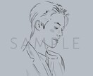 シンプルな人物画(線画)を描きます お写真をペンタッチでスッキリとしたイラストにします イメージ2