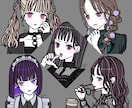 パキッとした塗りの人物イラスト・似顔絵お描きします 太めの線で印象的！表情差分も制作可能◎修正2回まで無料 イメージ1