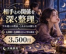 あの人との関係と今後の接し方を深く鑑定します 相手の気持ちとすれ違いの背景を優しく丁寧に読み解きます イメージ1