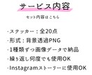 お店専用インスタストーリースタンプ20点作ります 貼るだけ簡単！あなたのお店専用スタンプをお作りします♡ イメージ5