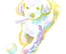 アナログでカラフルなペットの似顔絵を描きます アクリル絵の具で描くかわいい動物のイラストです イメージ6