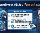 初期費用0円！！最新Vercel環境で作成します Wordpress不要！爆速表示＆口コミ評価設定も対応 イメージ3