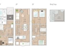 おしゃれで目を引く間取り図面を作ります パッと見でお部屋のイメージが湧きます。民泊案件実績多数あり。 イメージ2