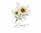 水彩と花で、世界にひとつの“好き”を形にします ふんわり優しく、あなたらしさが伝わるロゴを制作します。 イメージ3
