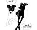 世界に１枚！モノクロペットイラストを描きます プレゼントにもインテリアにも！可愛いペットイラストを！ イメージ2