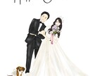 結婚式に！大人可愛いウェルカムボードを描きます 繊細タッチで描くそっくりでオシャレなウェルカムボード♡ イメージ7