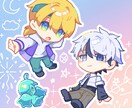 カラフルでかわいい！ミニキャラ描きます アイコン・グッズなど用途多数！最短3日納品可！ イメージ3