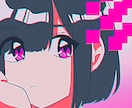レトロで可愛い地雷系アイコン描きます レトロ調の可愛い絵柄で地雷系の女の子を描かせて頂きます。 イメージ4