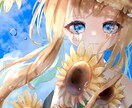キャラクターデザイン 二次元創作を描きます 透明感のあるイラストを描くのが得意です。 イメージ2