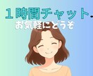 1時間、気軽にチャットでお話相手になります その気持ち放電しちゃいましょう イメージ1