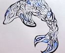 白黒の抽象画(主に動物)を描きます 低価格で白黒のイラスト(抽象画を)を描きます イメージ1