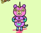 ポップなキャラクター・人物・動物イラスト作成します アイコン・グッズ・プレゼント用などに！オリジナルイラスト作成 イメージ9