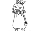 ちょこっとした イラスト描きます メモの横になんか居る～　な感じのです。 イメージ1