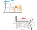目的地と周辺位置がわかりやすい地図制作します シンプルで見やすく。チラシや看板に合わせた地図も対応 イメージ2