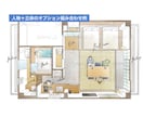 柔らかい手描き水彩・パステル画風の間取り図描きます ▼ 1〜2LDK／家具付き／Airbnb実績多数 イメージ7